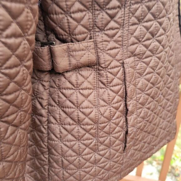 FS Limited Women's Brown Solid Long Sleeve Full Zip Quilted Jacket Size Medium - Picture 5 of 14